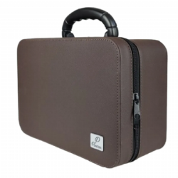 Maleta acad�mica 632 Panton - Marrom - Couro Uruguaio Sint�tico