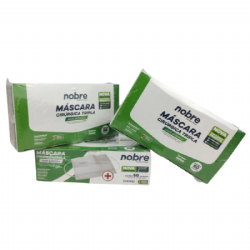 M�scara cir�rgica tripla com el�stico cx.c/50 Nobre