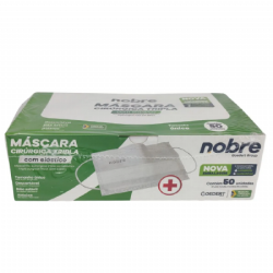 M�scara cir�rgica tripla com el�stico cx.c/50 Nobre