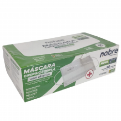 M�scara cir�rgica tripla com el�stico cx.c/50 Nobre
